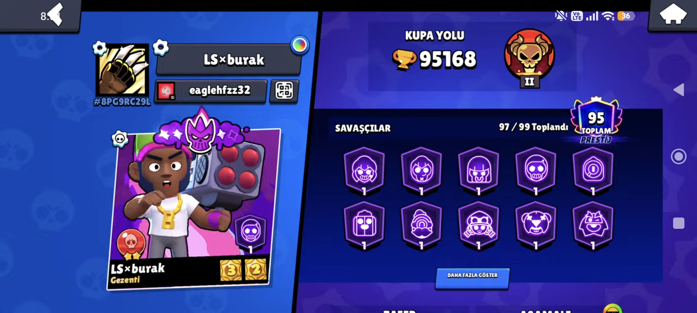 95K BRAWL STARS HESABI