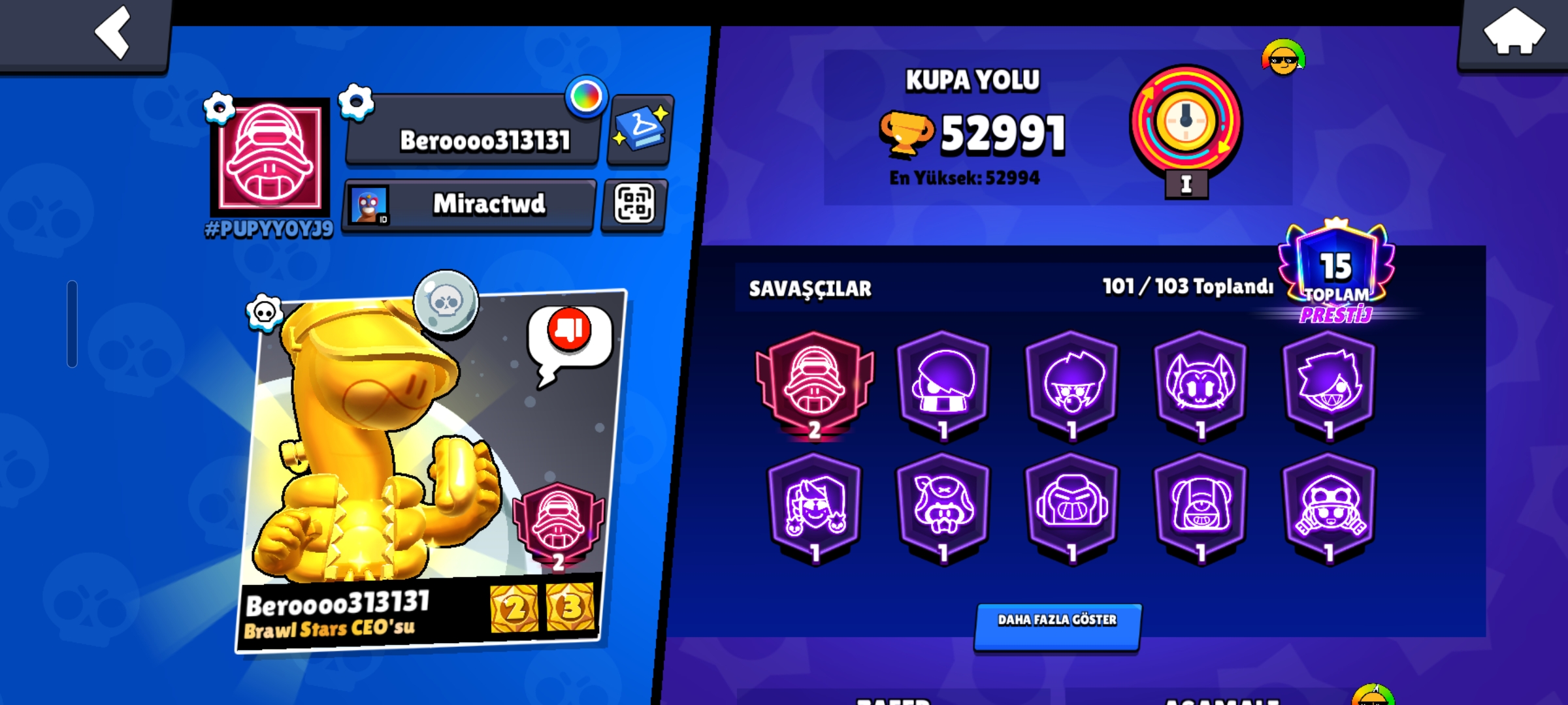 Brawl Stars 53K hesap