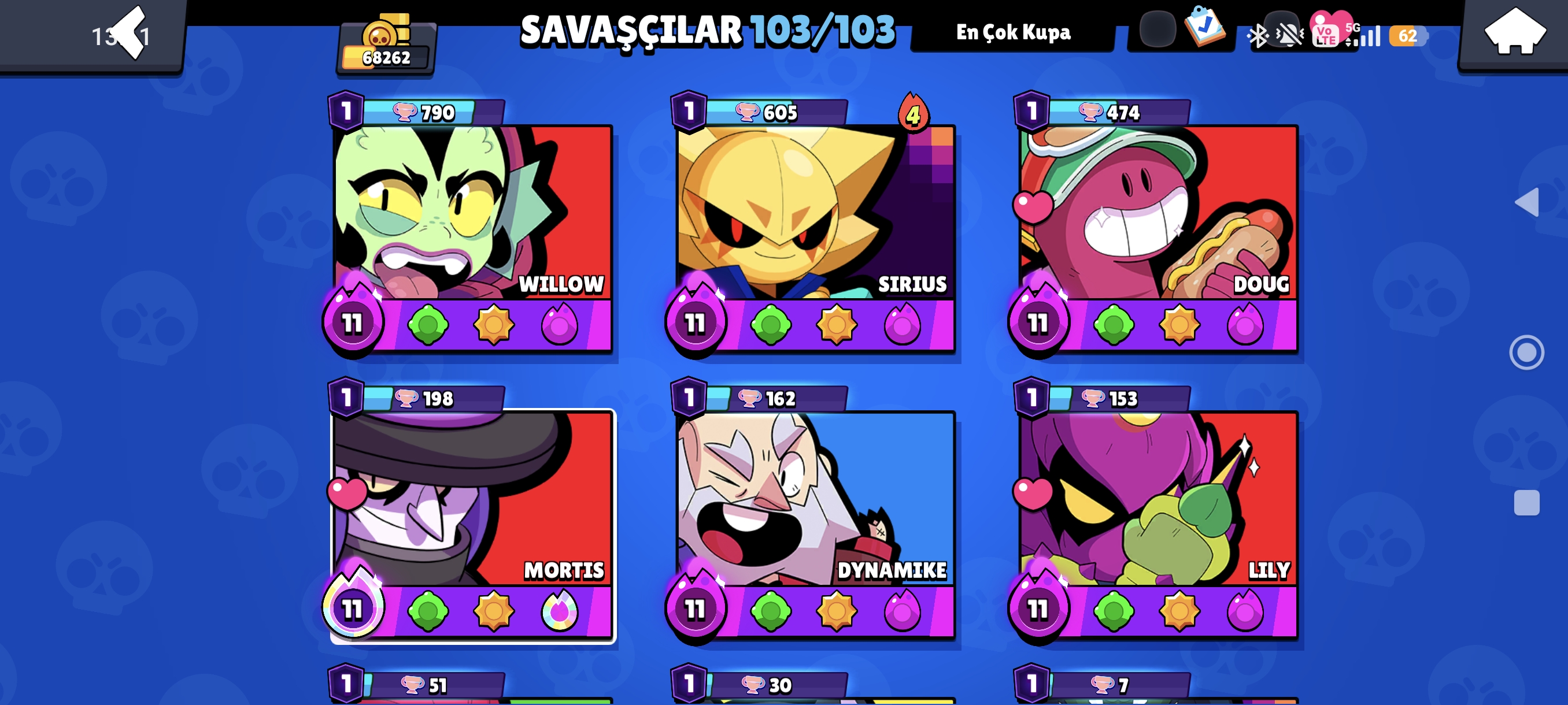 Brawl Stars 68K Hesap