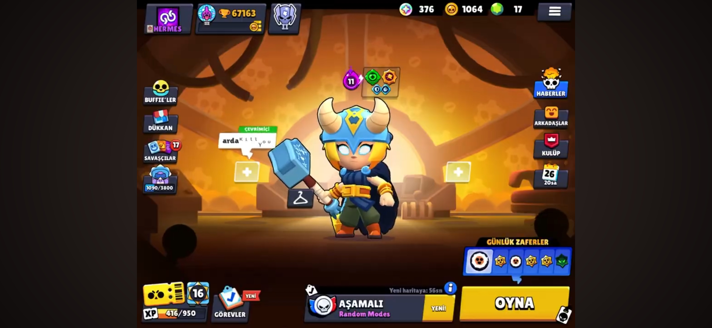 Brawl stars 67k satılık hesap